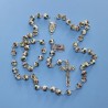 Rosario cloisonné blanco – artesanal con cuentas de 10 mm