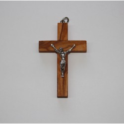 Cruz de madera de olivo con cristo clsico