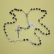 Rosario de hematite corazón – artesanal con cuentas de 6x6 mm