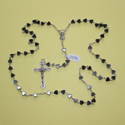 Rosario hematite corazón