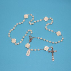 Rosario nácar con misterios Cruz