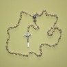 Rosario de cristal perla con cáliz – artesanal con cuentas de 5 mm