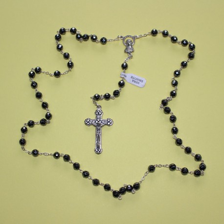 Rosario hematite facetado