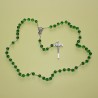 Rosario de cristal redondo verde – cuentas de 6 mm