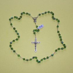 Rosario cristal facetado 32 fases verde