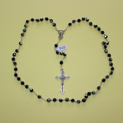 Rosario cristal facetado 32 fases negro