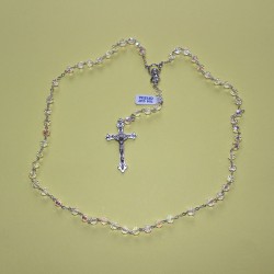 Rosario cristal facetado 32 fases transparente