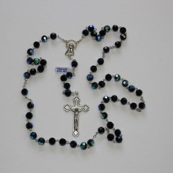 Rosario cristal facetado 32 fases negro